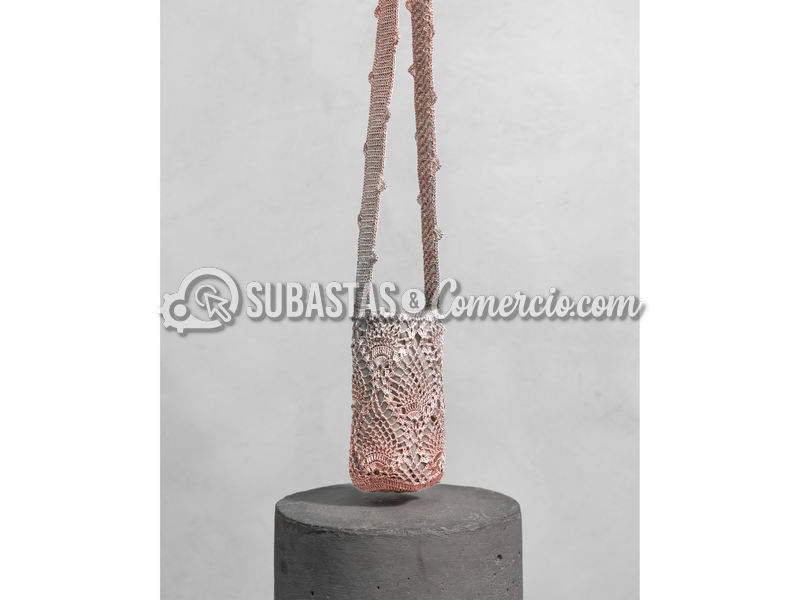 Mini Mochila Tejida a Mano de Verdi - Piña, Cobre y Metal Bañado en Or